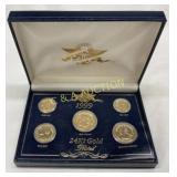 1999 24K Gold-Plated Coin Set in Display Case