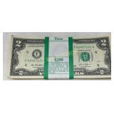 $200 in Uncirculated $2 Bills, Consecutive Serial