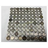 100 Pre-1964 90% Silver Mercury Dimes