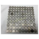 100 Pre-1964 90% Silver Mercury Dimes