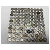 100 Pre-1964 90% Silver Mercury Dimes