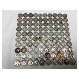 100 90% Silver Mercury Dimes (19161945)