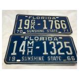 1966-1971 Florida License Plates