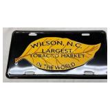 Embossed Metal Wilson, NC Largest Tobacco Market P
