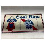 Metal Cool Blue Pabst Blue Ribbon Beer Advertising