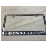 Metal License Plate Frame for Bennett Chevrolet an