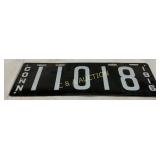 Connecticut 1916 Porcelain License Plate #11018