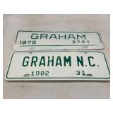 1978 and 1982 Graham, North Carolina City License
