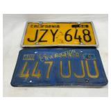 Two California License Plates with 1956 and 2004 T