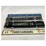 Four Virginia License Plates, 1966ï¿½1989