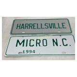 North Carolina City Tags, Including One Dated 1994