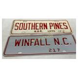 North Carolina City License Tags, Including a 1970