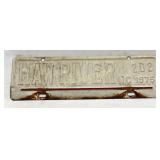 Haw River, NC Metal City Tag Dated 1975