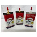 Esso and Enco Handy Oilers and Lighter Fluid Cans,