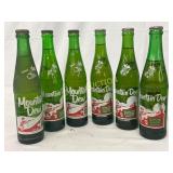 Six 10 oz Mountain Dew Bottles with Hillbilly