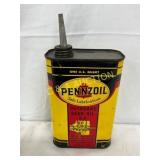 Pennzoil One Quart Outboard Gear Oil Tin with Spou