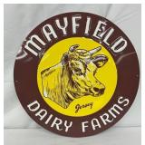 18-Inch Metal Embossed Mayfield Dairy Farms Sign w