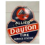 Double-Sided Porcelain Allied Dayton Tire Service