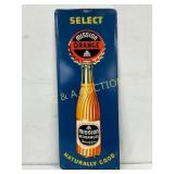 Mission Beverages Embossed Tin Advertising Sign, 1