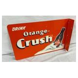 19 x 12 Metal Orange Crush Flange Sign by Stout Si
