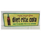 Embossed Diet-Rite Cola Tin Sign, Self-Framed, 32
