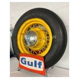 Gulf Tire Display with Wheel 27x28
