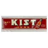 Embossed Metal Kist Drink Advertising Sign, 30×8 I