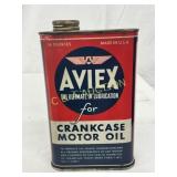 16oz Aviex Crankcase Motor Oil Can, Made in USA