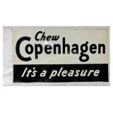 Tin Advertising Sign: Chew Copenhagen