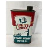 White Rose Power Mower Motor Oil Tin with Screw Ca