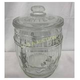 9×11 Inch Embossed Planters Peanuts Jar with Etche