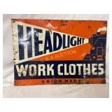 Headlight Work Clothes Union Sign