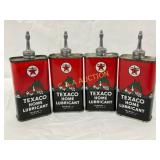 Four Texaco Home Lubricant Cans, 4 Fluid Oz