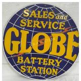 Globe Single-Sided Porcelain Advertisement Sign, 2