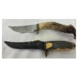 Two Knives with 4-Inch and 5-Inch Blades, Stag Han