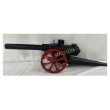 24×7 Inch Cast Metal Cannon Ball Toy with Red Whee