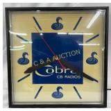 Cobra CB Radios Advertising Wall Clock with Cracke