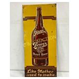 Embossed Metal Tower Root Beer Sign, 9in x 19in