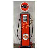 Bennett Gulf Gasoline Pump with Illuminated Globe