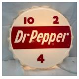 Dr Pepper 10-2-4 Embossed Bottle Cap Light-Up Wall