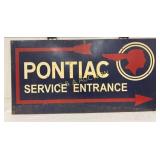 Pontiac Service Entrance Metal Sign, Single-Sided,