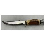 Solingen-Made Hunting Knife with Stag Handle