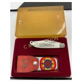 Schrade USA 2079 Folding Knife With Embossed Handl