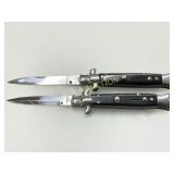Italian-Style Switchblade Folding Knives with Blac