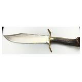Remington Fixed-Blade Knife with Stag Handle and B