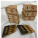 Six Boxes of 8mm M30 Scharfe S-Patronen Ammunition