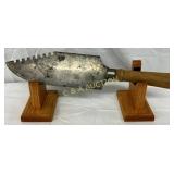 16-Inch Steel Blade with Wooden Handle and Serrate