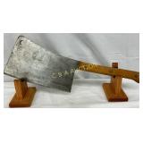 Caldwell Hammer-Forged Meat Cleaver with Wooden Ha