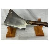 Wm. Beatty & Son 14-Inch Cleaver with Wooden Handl