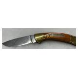 Boker Solingen Folding Knife with Brass and Wood H